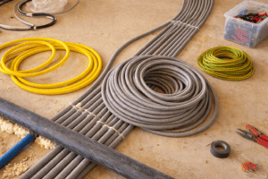 GMD CONSTRUCT travaux d'électricien, nouvelle installation électrique dans une maison dans la région de Ciney, Namur, Dinant, Marche-en-famenne.